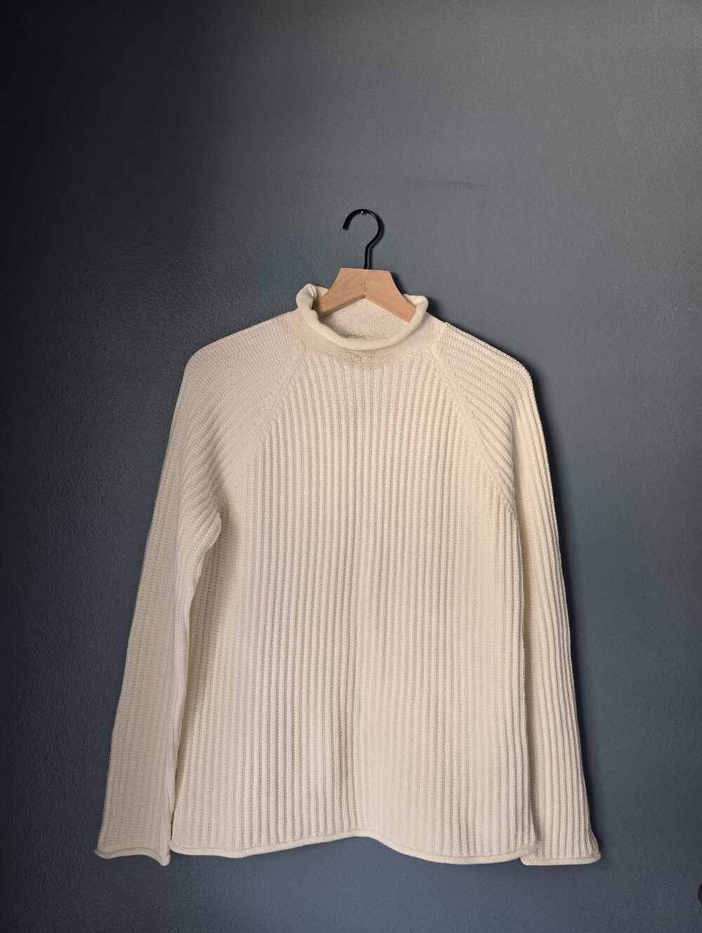 J. Crew Cream Ribbed Mock Neck Sweater - Women